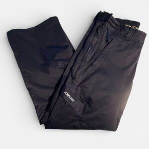 Descente Snow Pants Men Size 36 Black Adjustable DNA Ski Snowboard Zipper Fish